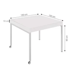 Tavolo con ruote per Tinkering, 130x130x90 - mod MILOS 10 - Immagine 2