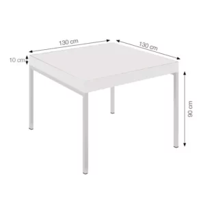 Tavolo per Tinkering, 130x130x90 gambe legno - mod MILOS 11 - Immagine 2