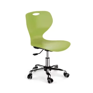 Sedia in polipropilene su ruote altezza regolabile h 38-50 cm, serie ELLE - Immagine 2