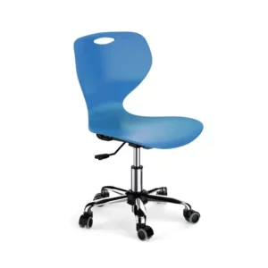 Sedia in polipropilene su ruote altezza regolabile h 38-50 cm, serie ELLE - Immagine 3