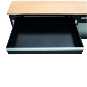 Banco laboratorio, piano in legno, 2 cassetti 200x70x91h cm - Immagine 3