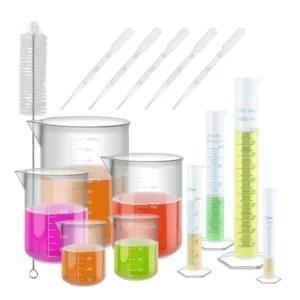 Set di Cilindri Graduati e Bicchieri Plastica